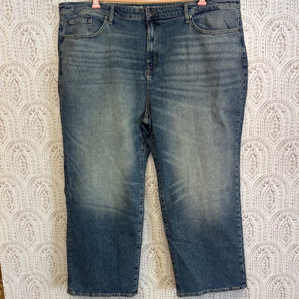 TORRID High Rise Baggy Straight Classic Denim Jeans Womens Size 24‎ Short